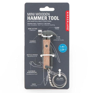 5" Natural Wood Mini Hammer Multi-tool 2