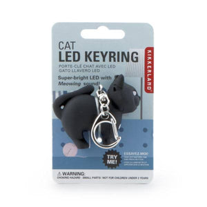 Cat Rubber Coated LED Light Keychain 3