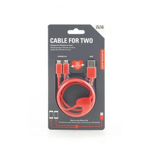 7.28"  Dual Heart iPhone Charging Cable 3