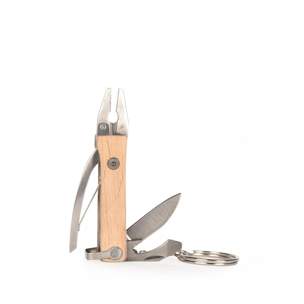 3" Natural Wood Mini Keychain Pliers 1