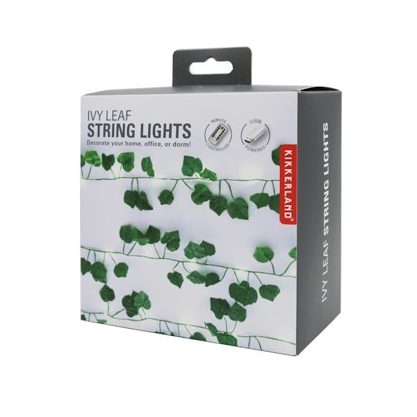10' Green Ivy String Lights Battery Operated Garland 3