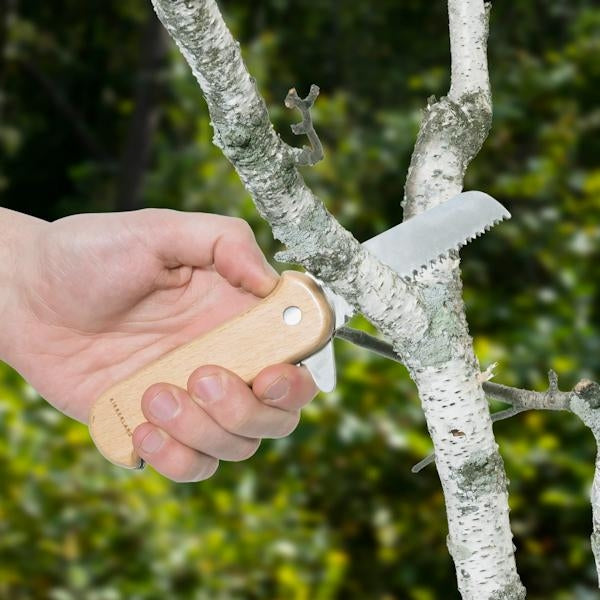 Beachwood Handle Foldable Garden Pocket Knife 3