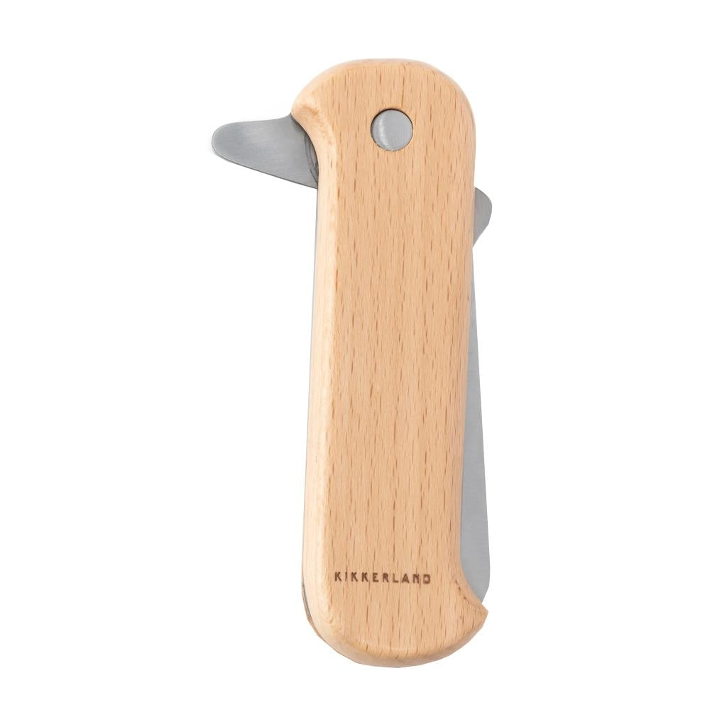 Beachwood Handle Foldable Garden Pocket Knife 1