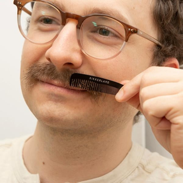 Black Mini Mustache Comb 2