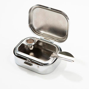 2.4" Silver and Green "Mountains On the Go" Ashtray 4
