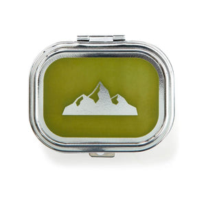 2.4" Silver and Green "Mountains On the Go" Ashtray 1