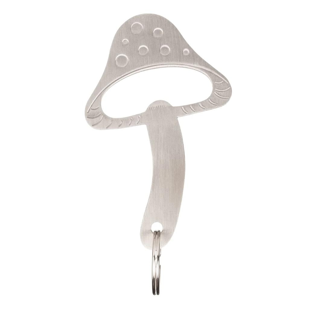 Silver Mushroom Keychain Bottle Opener 1
