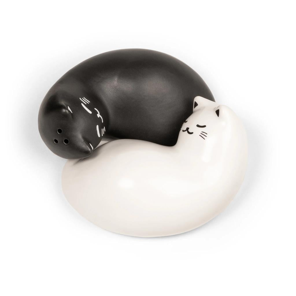 Black and White Purrfect Salt & Pepper Shakers 1