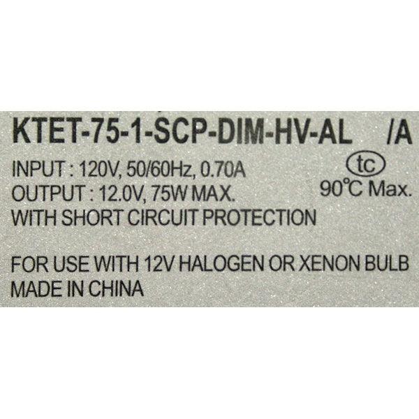 75 watt 120 volt Dimmable Halogen Transformer 2