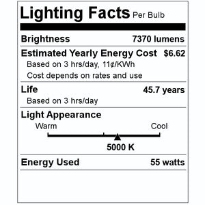 8' 55 watt 120/277 volt 5000K Daylight Dimmable LED Strip 2