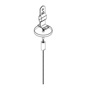 2" Round White Non-Feed T-Bar Mount Canopy Kit for Linear Fixture 1