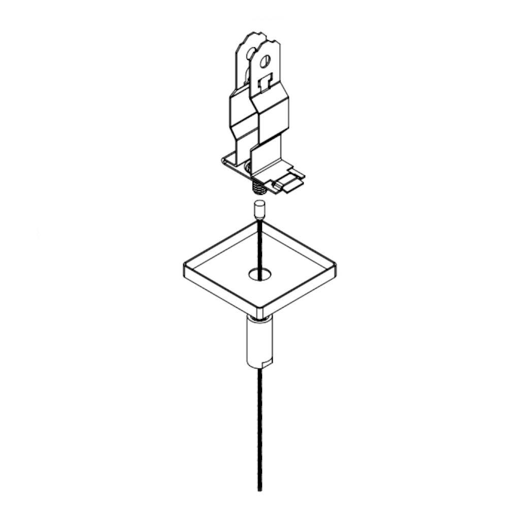 2" Square White Non-Feed T-Bar Mount Canopy Kit for Linear Fixture 1