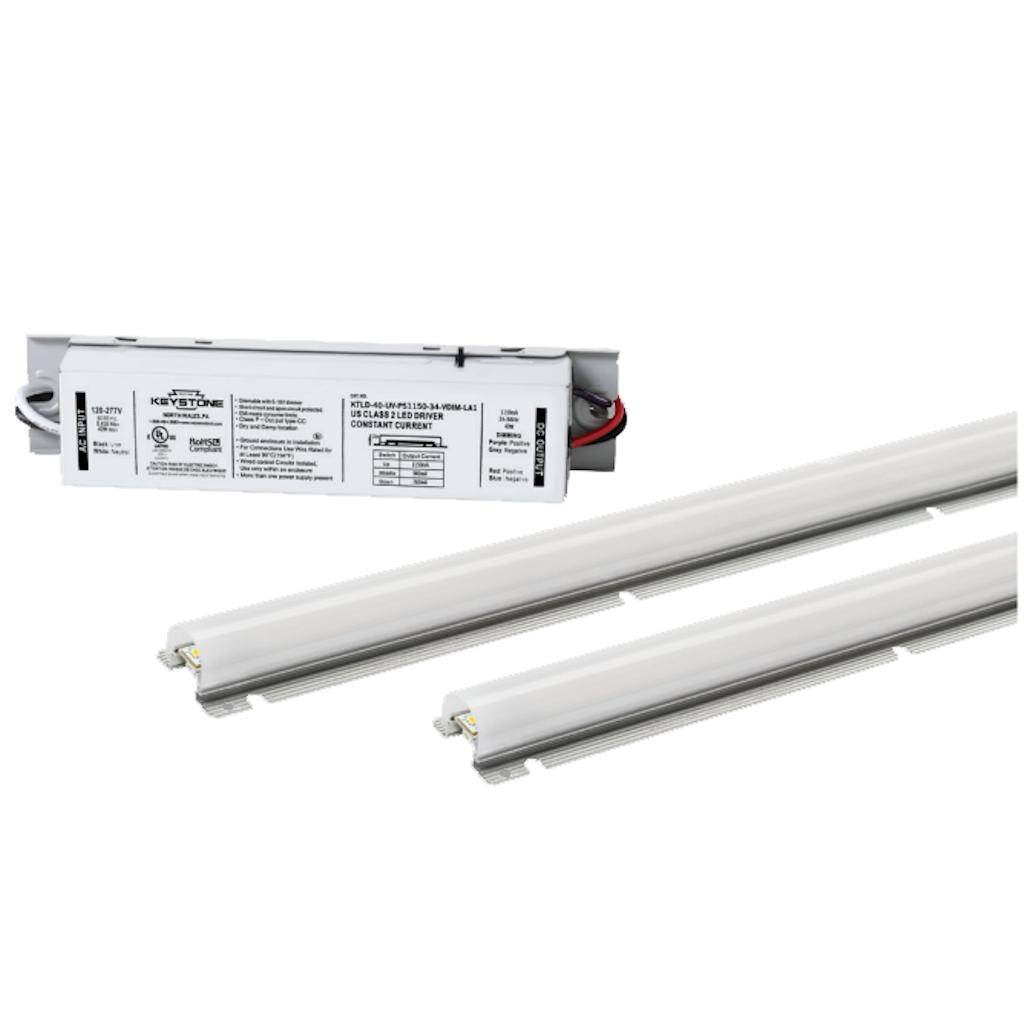 48" 2 Light 23/29/35 watt 120/277 volt 4000K Cool White LED Dimmable Linear Retrofit Kit 1