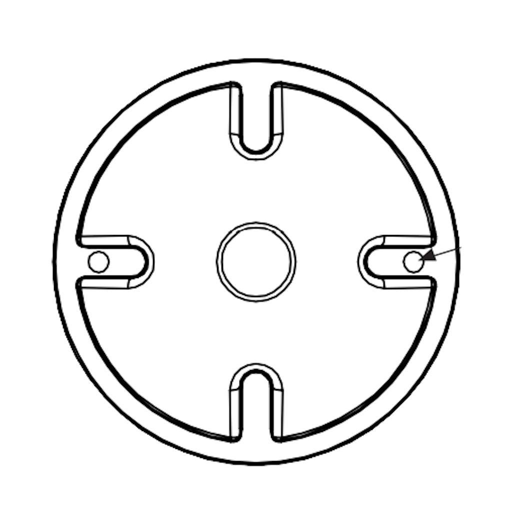 4" Round Cover Plate For Mounting Flood Lights White Color 1