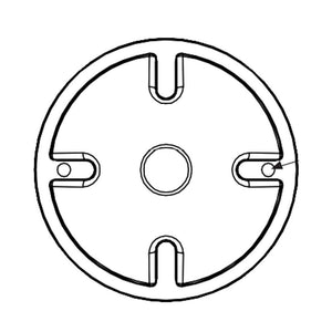 4" Round Cover Plate For Mounting Flood Lights White Color 1