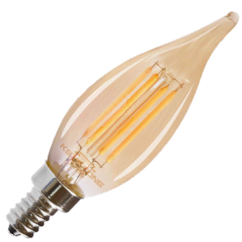 5.5 watt 120 volt CA11 Candelabra Screw Base 2200K Warm White Amber Dimmable LED 1