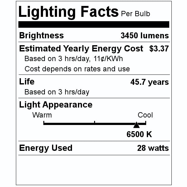 28 watt 120/277 volt 64" T8 Recessed Double Contact Base 6500K Daylight Non-Dimmable LED Tube 2