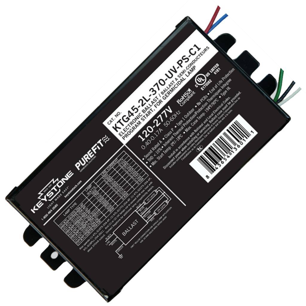 1-2 Lamp 45 watt 120/277 volt T5/T8/PLL Program Start Germicidal Lamp Ballast 1