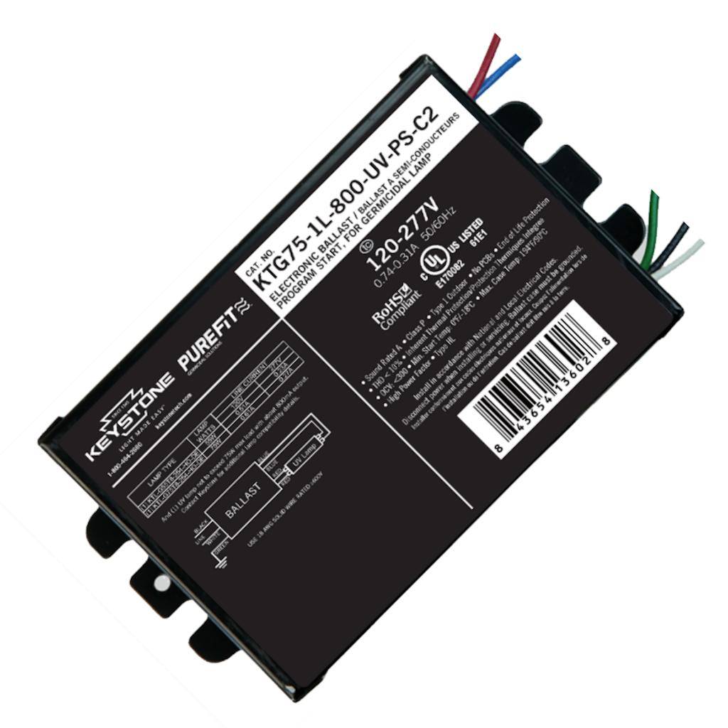 1 Lamp 75 watt 120/277 volt T8 Program Start Germicidal Lamp Ballast 1