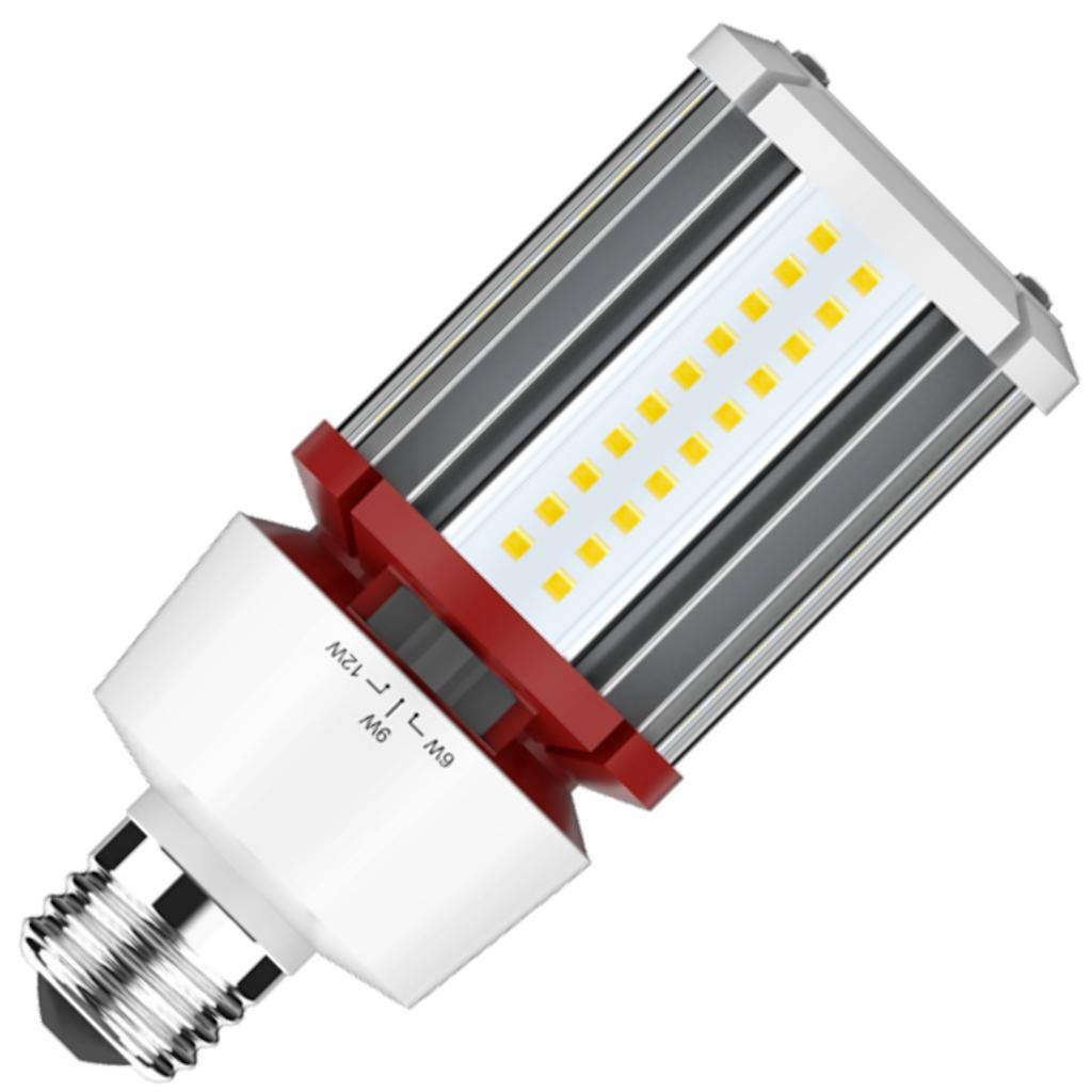 Selectable watt 120/277 volt Medium Screw Base 3000K Natural White Non-Dimmable LED 1