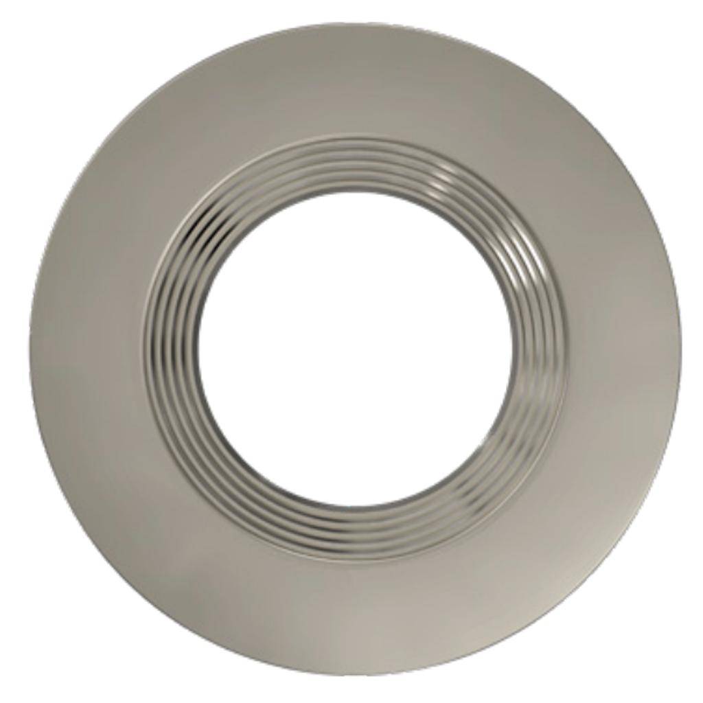 6" Brushed Nickel Baffled Trim For LED Downlight 1