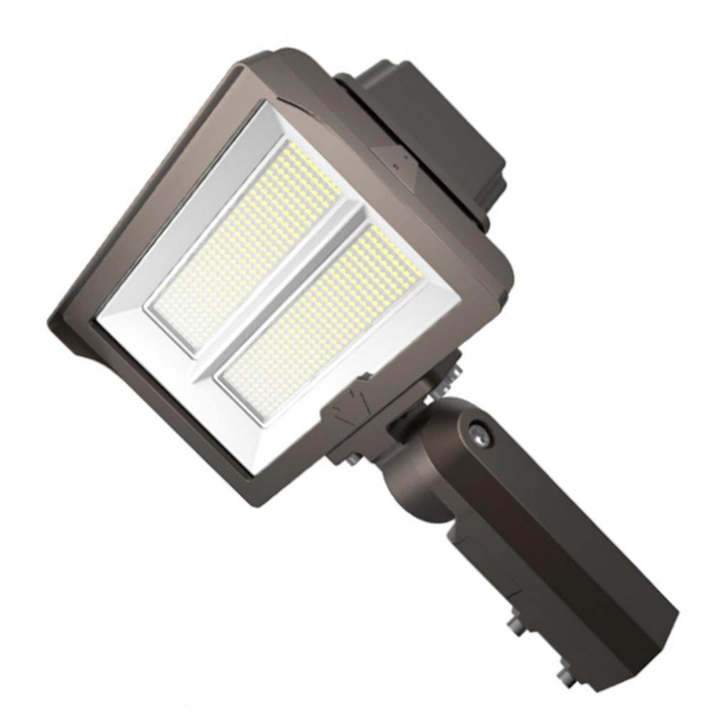 140/100 watt 277/480 volt CCT Selectable Bronze Dimmable LED Flood 1