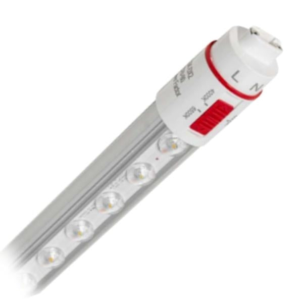 21 watt 120/277 volt 96" T8 Recessed Double Contact Base CCT Selectable LED Tube 1