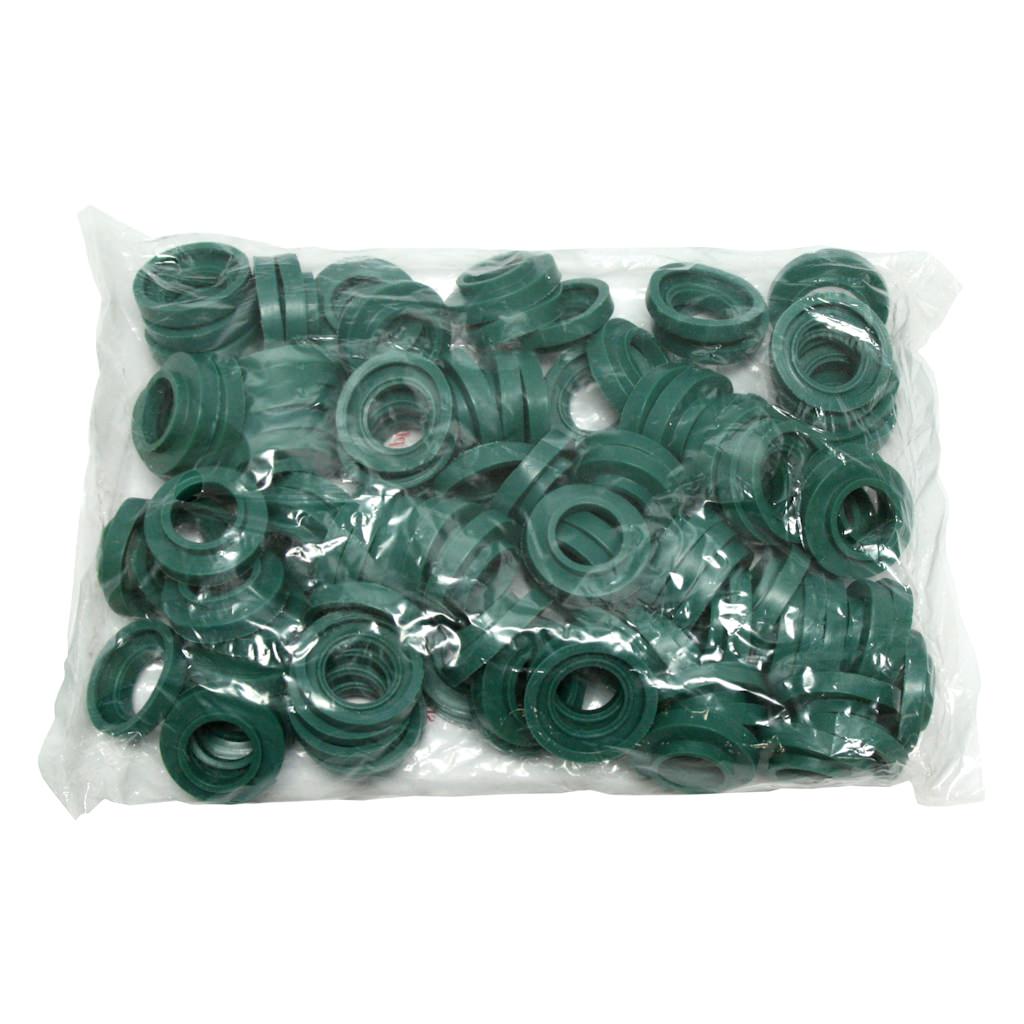 Green C9 Intermediate Screw (E17) Base Christmas Socket O-Ring (100 pack) 1
