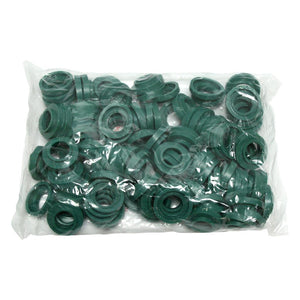 Green C9 Intermediate Screw (E17) Base Christmas Socket O-Ring (100 pack) 1