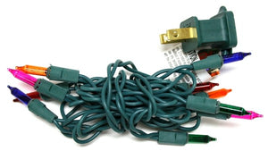 10 Light Green Wire Multi-Color Miniature String with 3" Spacing 2