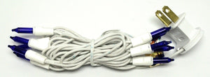10 Light White Wire Blue Miniature String with 3" Spacing 2