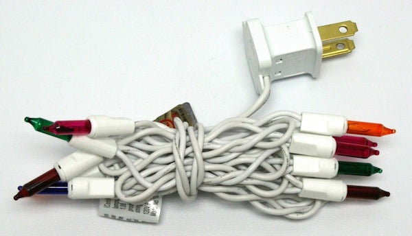 10 Light White Wire Multi-Color Miniature String with 3" Spacing 2