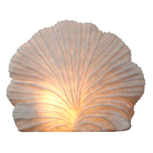 19.5" Large Striped Fan Coral Table Lamp 1