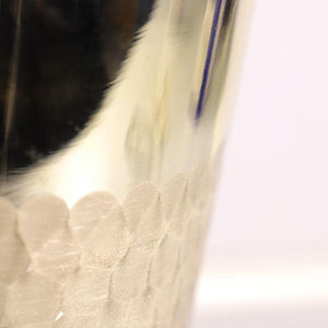 12" Silver Honeycomb Candle Holder 3