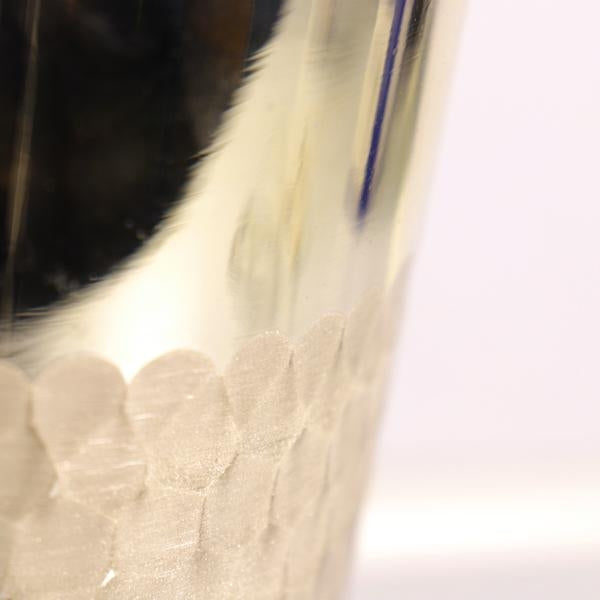 12" Silver Honeycomb Candle Holder 3