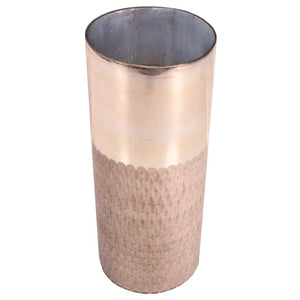 12" Silver Honeycomb Candle Holder 1