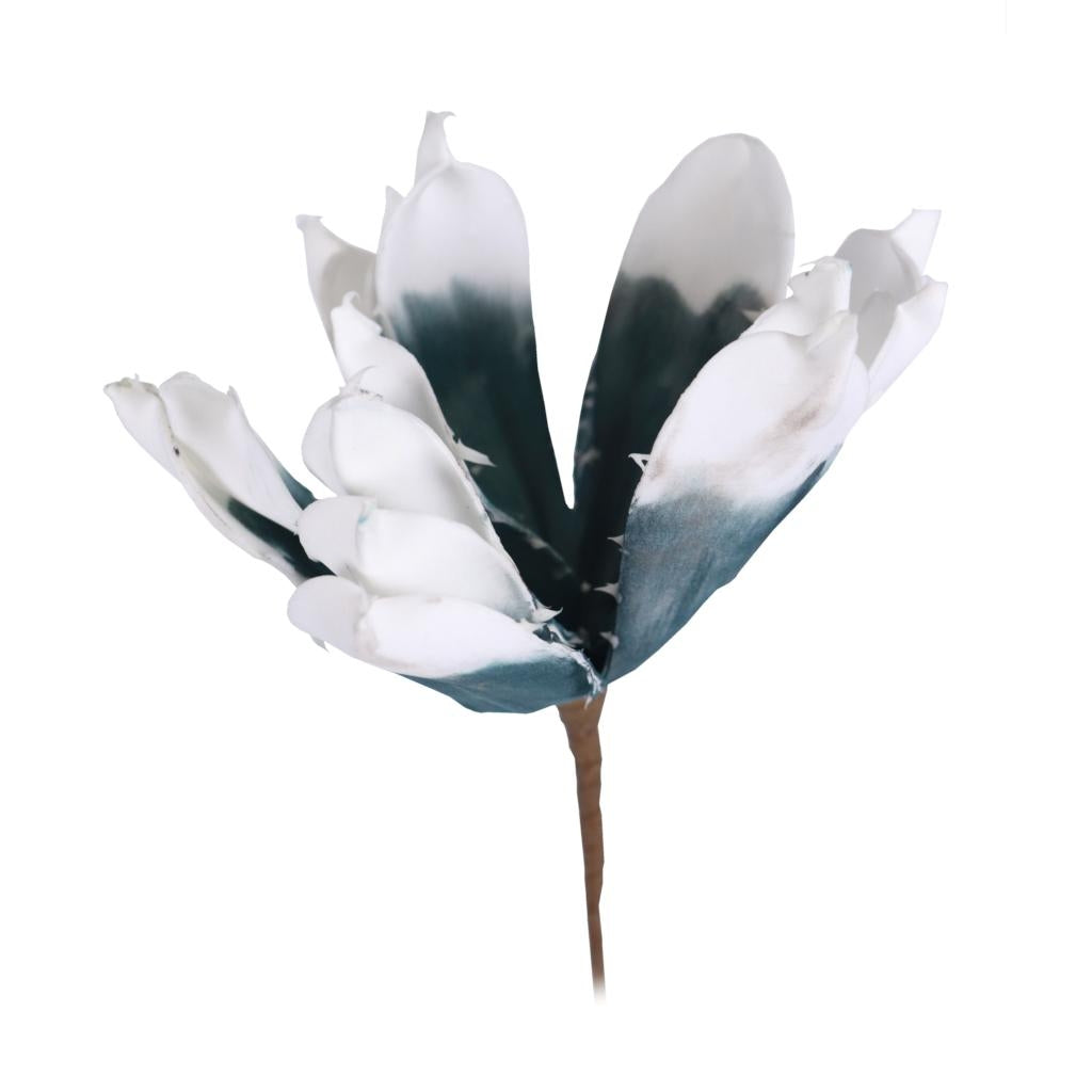 9" Artificial Blue/White Foam Flower 1