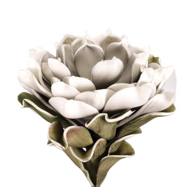 27" Artificial Green/Grey Foam Flower 2