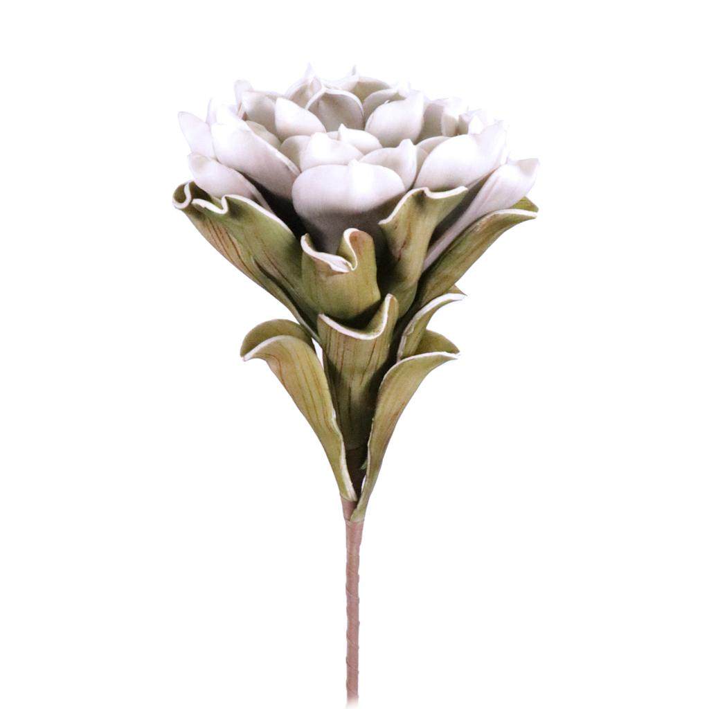 27" Artificial Green/Grey Foam Flower 1