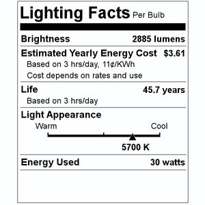 30 watt 120/347 volt PAR38 Medium Screw Base 5700K Daylight LED 2