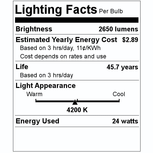 24 watt 347 volt Corn Cob Mogul Screw Base 4200K Cool White LED 2