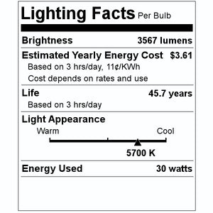 30 watt 120/277 volt Medium Screw Base 5700K Daylight Dimmable LED HID High Bay Retrofit 2