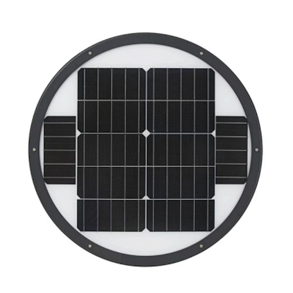 3000K Natural White Black LED Solar Post Top Fixture 2