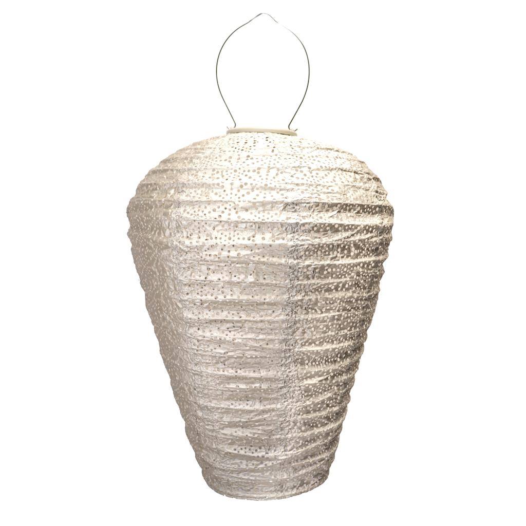 25.7" Balloon Light Taupe Sashiko Pattern Lantern 1