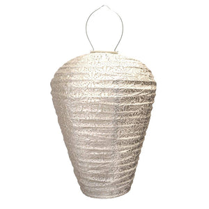 25.7" Balloon Light Taupe Sashiko Pattern Lantern 1