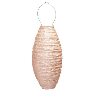 23.7" Long Oval Pink Bazaar Pattern Lantern 1