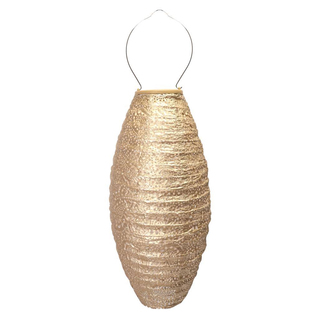 18" Long Oval Gold Paisley Pattern Lantern 1