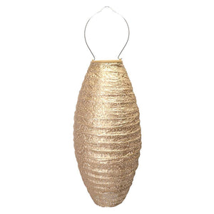 18" Long Oval Gold Paisley Pattern Lantern 1