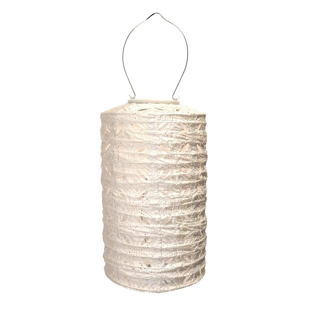 12.9" Cylinder Mandela Lantern Light Taupe Battery Operated Dimmable LED 1