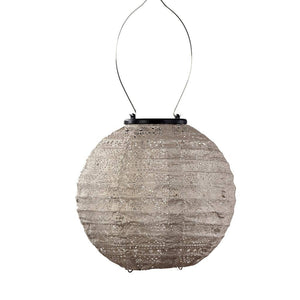 7" Round Light Taupe Spectare Pattern Lantern 1